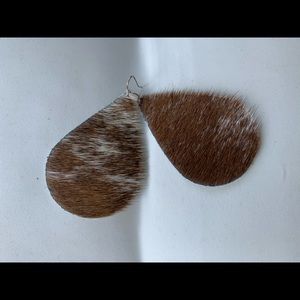 Cowhide earring